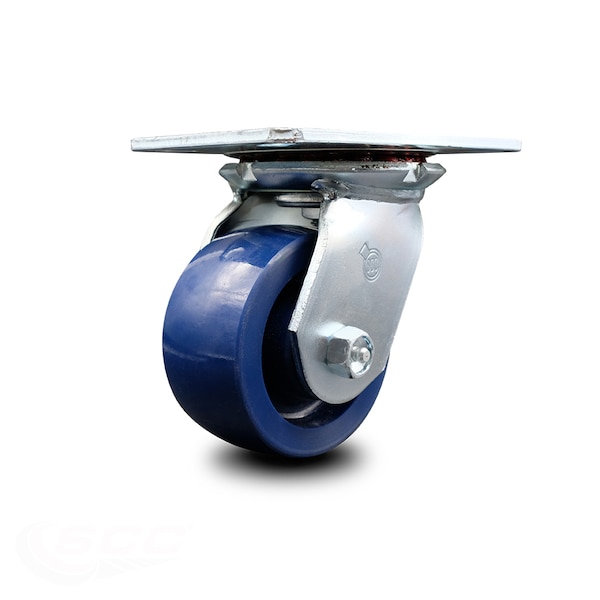 Service Caster 4 Inch Heavy Duty Top Plate Solid Poly Swivel Caster with Ball Bearing SCC SCC-35S420-SPUB - main